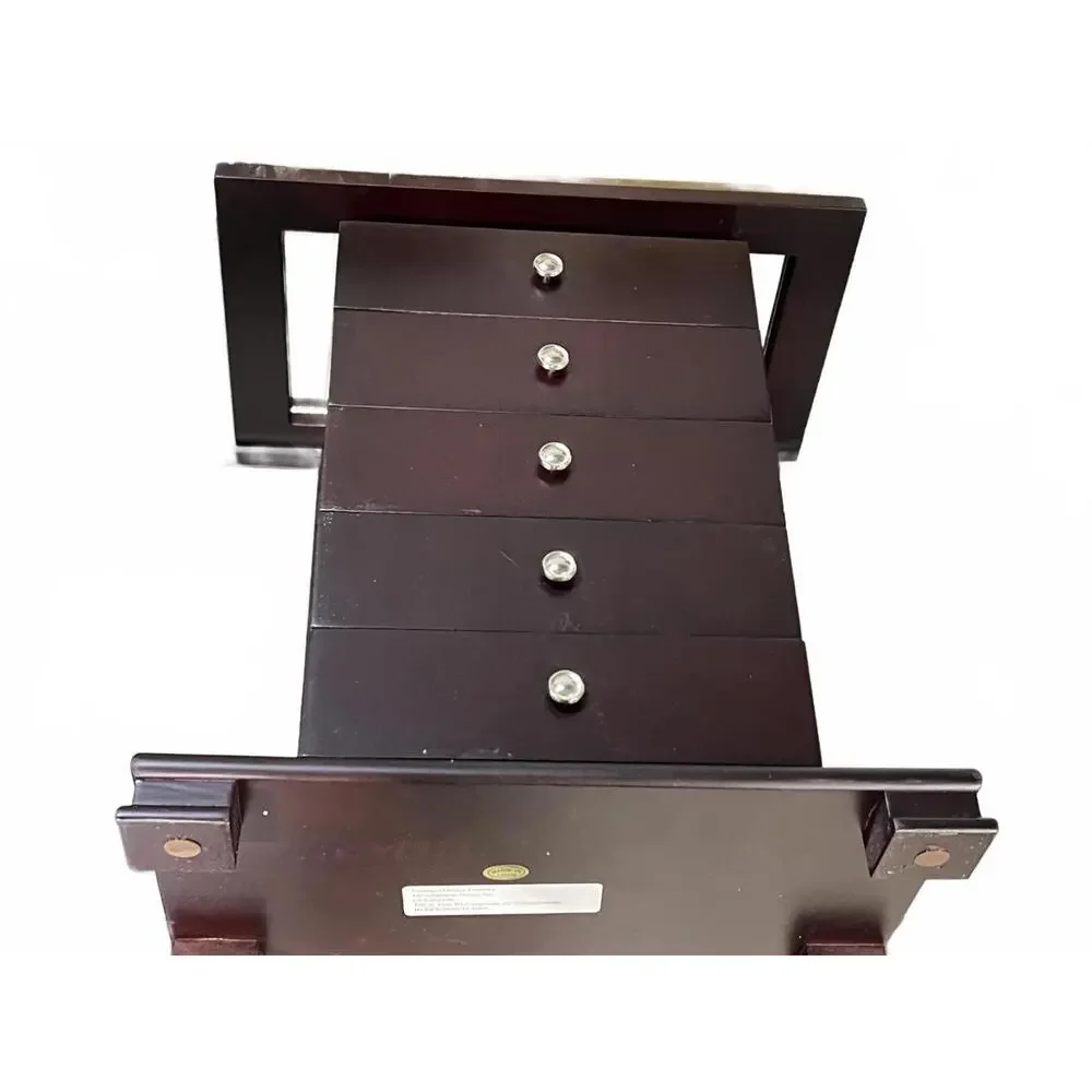 Mahogany Matte Finish Poplar Veneer Opening Sides Jewelry Box